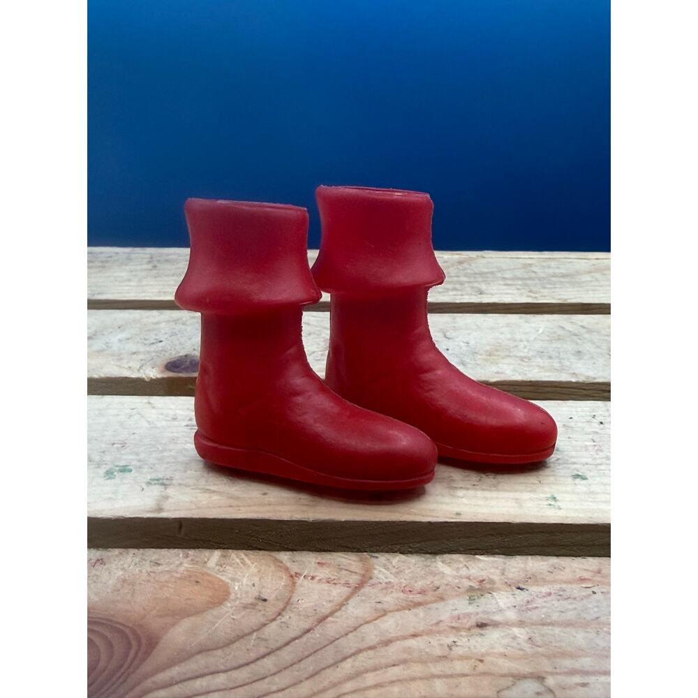 Vintage Captain Action Captain America Red Cuffed Boots (Pair)